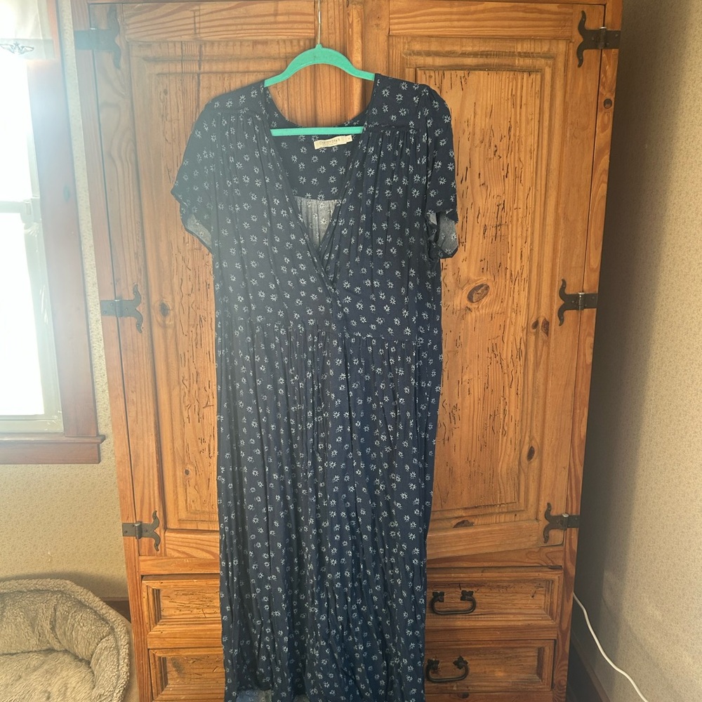 Christy Dawn Midnight Blue Floral Dress